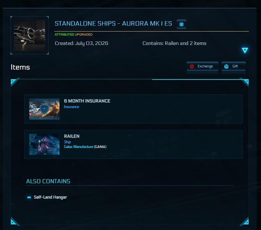 Standalone Ship Railen - 6 Months Insurance – Standalone Ship - Gatac Railen - Store Credit ($400 Melt Value) – image