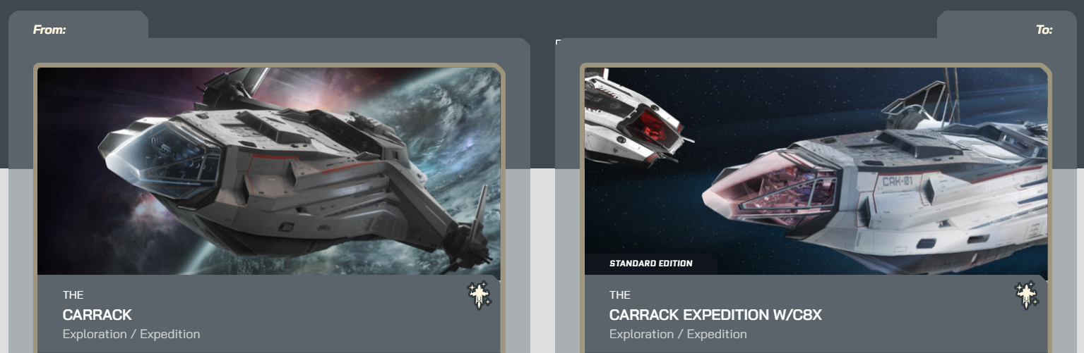 Carrack to Carrack Expedition W/C8X Upgrade CCU – image