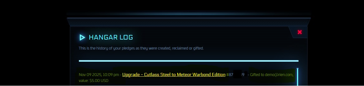 RSI Proof of Delivery Screenshot